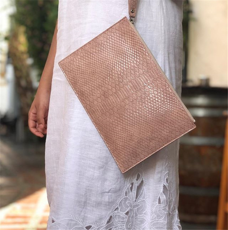 Women Bags In Dubai - Alirattan ドバイ新 Pu レザークラッチバッグ女性デザイナーファッションヘビ柄 Ipad クラッチ財布ポーチカジュアル宴会財布