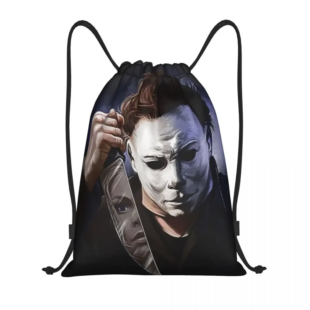 Women Bags Myer - ハロウィンホラー映画マイケル・マイヤーズ折りたたみ式アウトドアバックパック男性女性用トレーニング収納バッグ