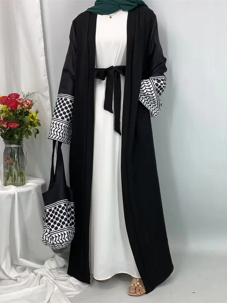 Women Bags In Dubai - ムスリムロングドレス女性用オープンアバヤ2026控えめミニバッグラマダンモロッコドバイカフタンイスラムベスティドスアラブカーディガンローブジャラビヤ