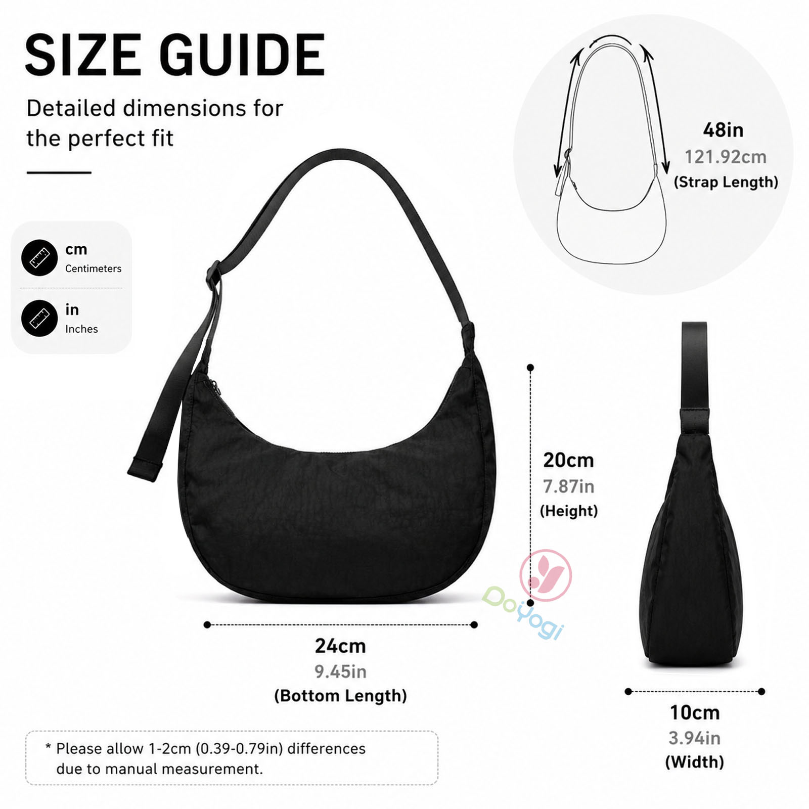 ミディアムナイロン クレセントバッグ ナイロン クレセントシ - Women Bags Zip のレビューと価格