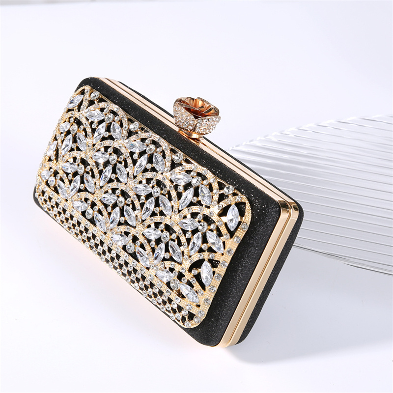 高級ダイヤモンドメタルフレームイブニングバッグ女性ドバイスタ - Women Bags In Dubai のレビューと価格