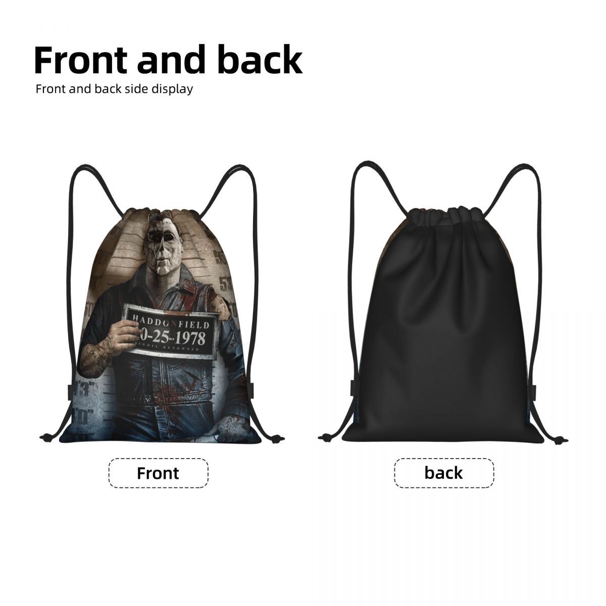カスタムマイケルマイヤーズハロウィンホラー映画連続殺人犯巾着 - Women Bags Myer のレビューと価格