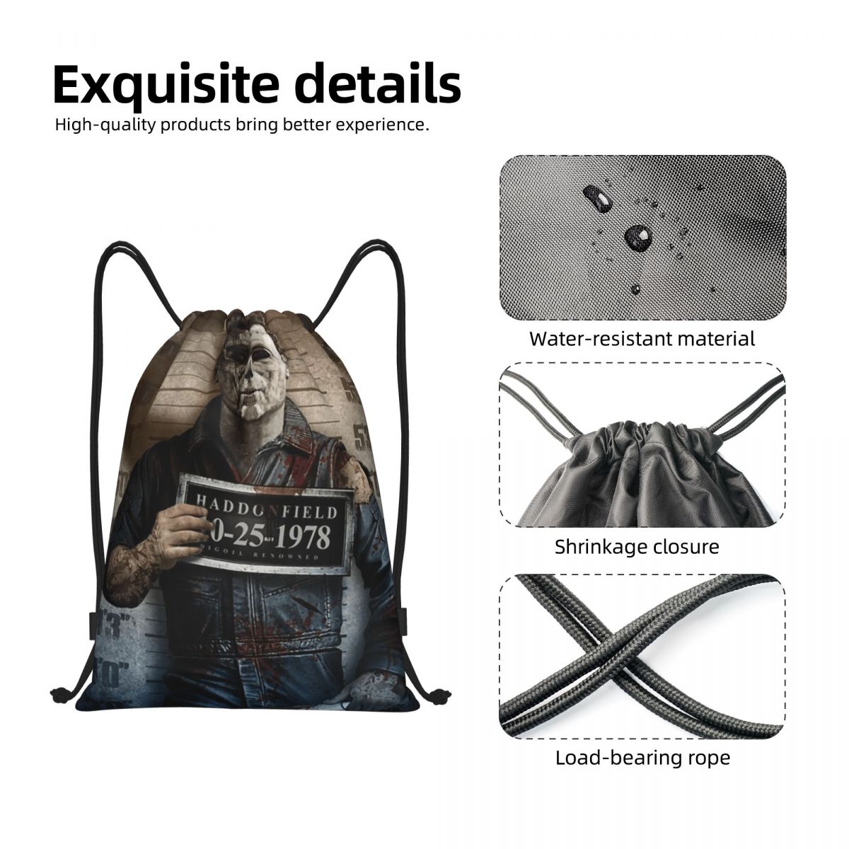 カスタムマイケルマイヤーズハロウィンホラー映画連続殺人犯巾着 - Women Bags Myer のレビューと価格