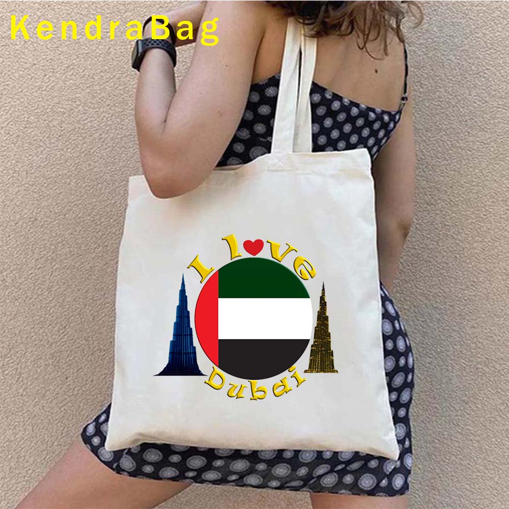 愛国心あふれるアラブ首長国連邦のエンブレム、ドバイプリント、 - Women Bags In Dubai のレビューと価格