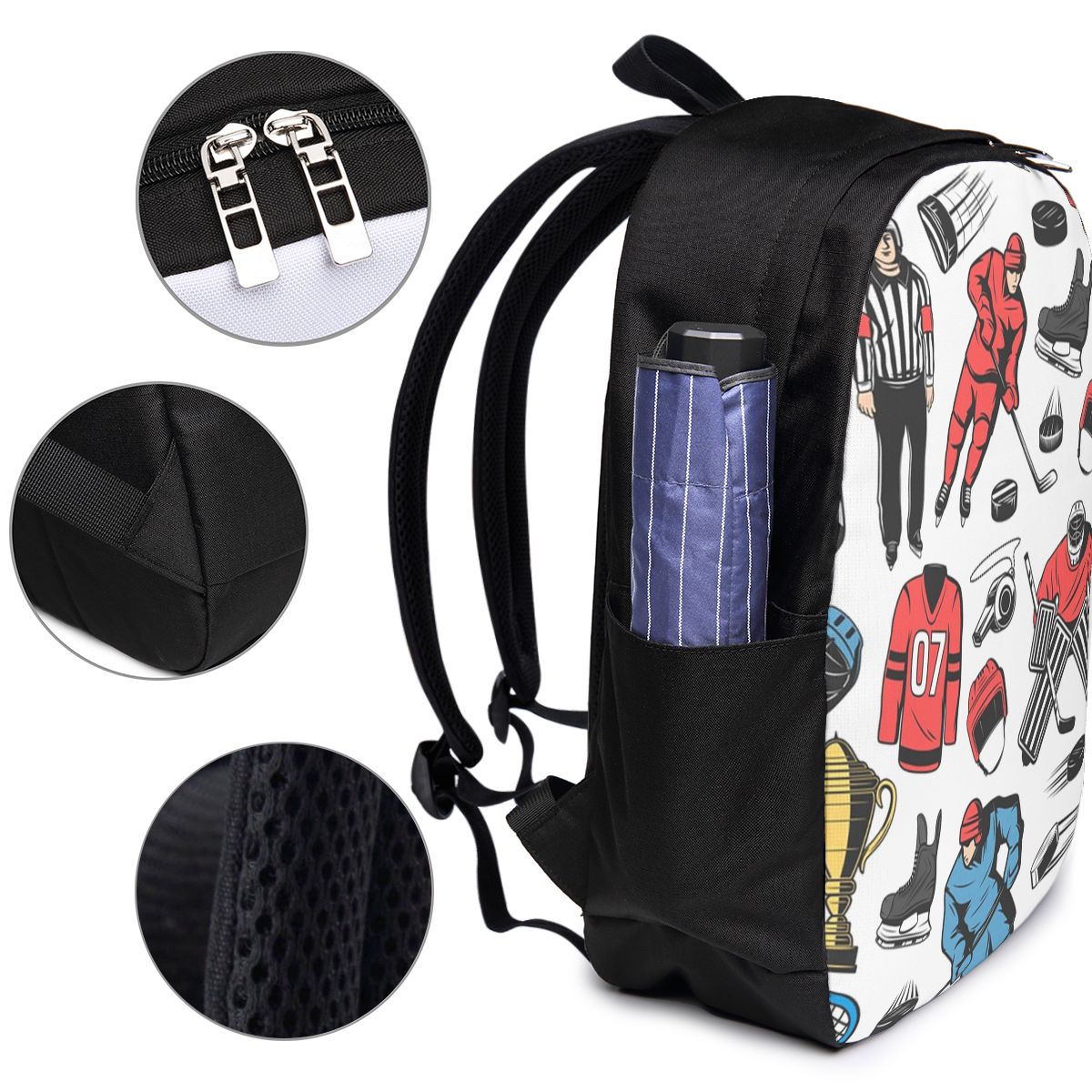 アイスホッケー選手オンリンクバックパック旅行ノートブックバッ - Women Bags For Travel のレビューと価格