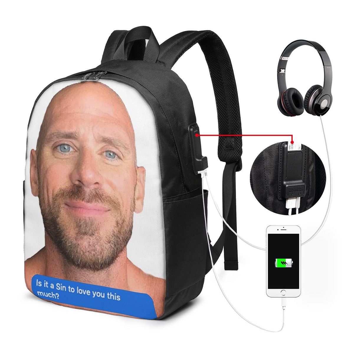 Johnny Sins Flirty Text Bubble - Women'S Bag のレビューと価格