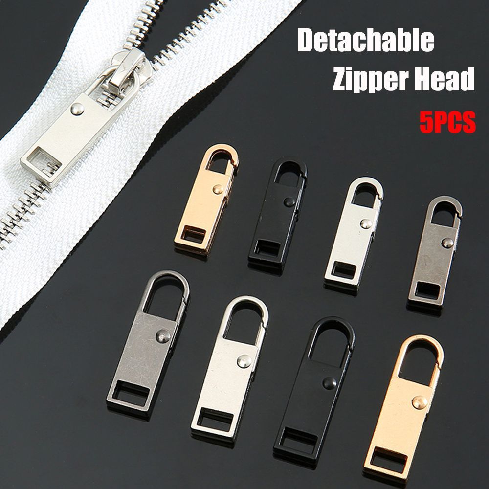 5 個の金属ジップ取り外し可能な金属ジッパーヘッドジッパープ - Women Bags Zip のレビューと価格