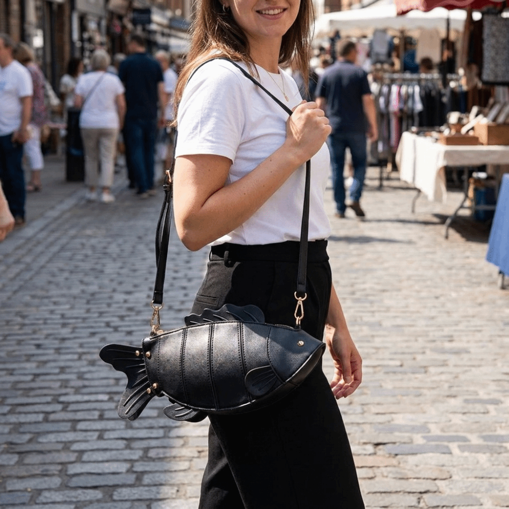 クリエイティブシミュレーション魚型クロスボディバッグ 3D  - Hobo Bag Slouchy のレビューと価格