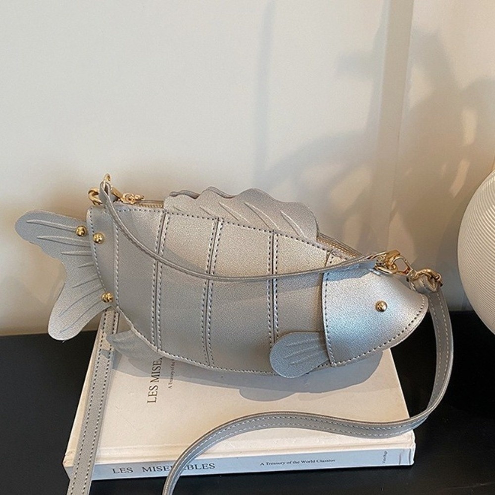 クリエイティブシミュレーション魚型クロスボディバッグ 3D  - Hobo Bag Slouchy のレビューと価格