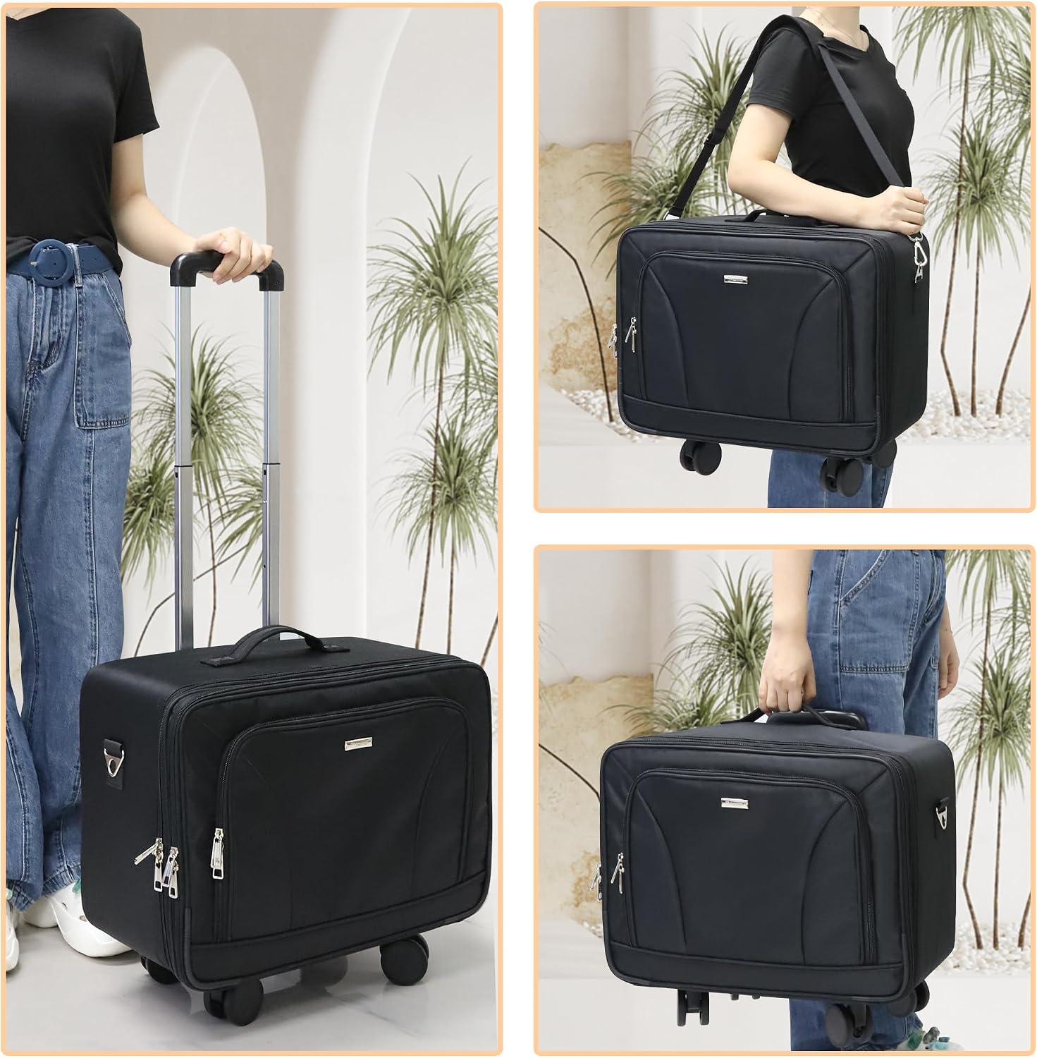 特大サイズの回転式メイクアップトラベルトレインケース（360 - Women'S Bag のレビューと価格