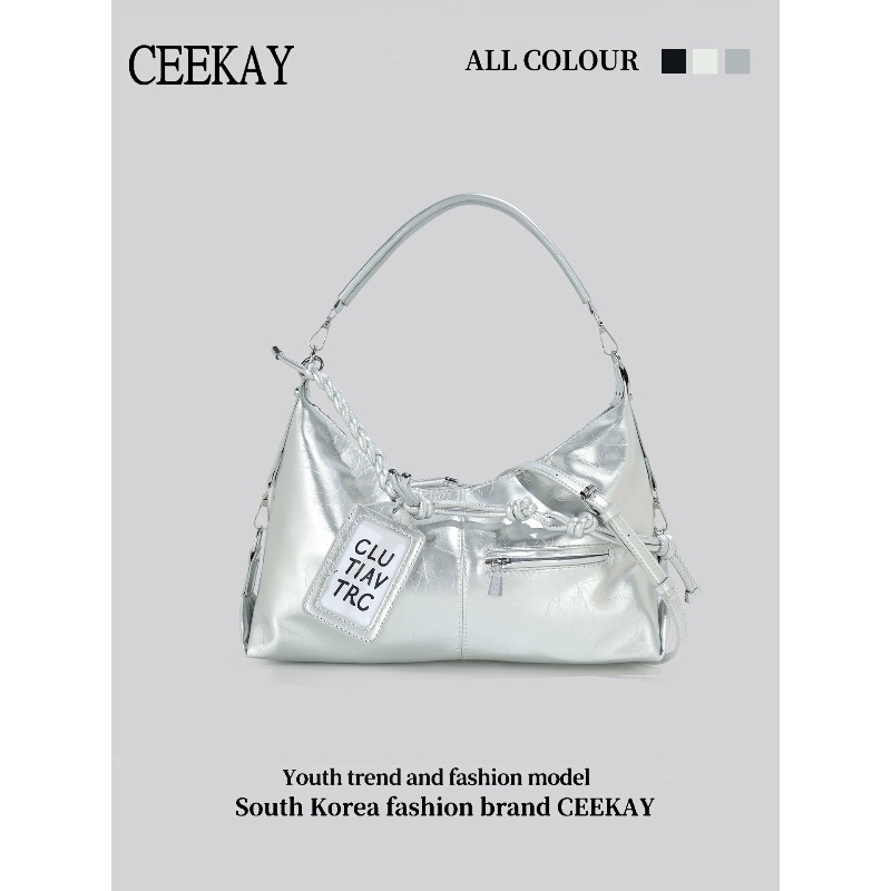 2026 CEEKAY 光沢のあるレザーホーボーバッグ Y2 - Women Bags 2026 Trends のレビューと価格