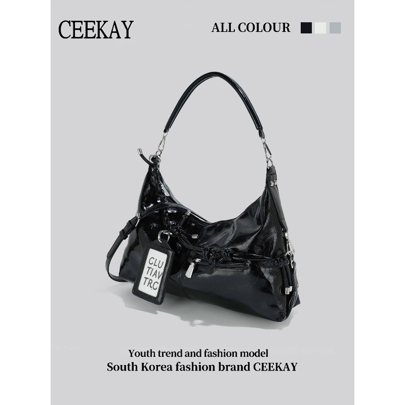 2026 CEEKAY 光沢のあるレザーホーボーバッグ Y2 - Women Bags 2026 Trends のレビューと価格