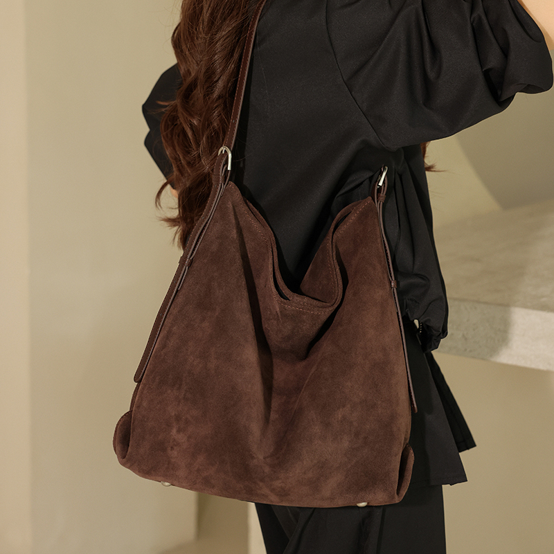 レディース本革スエード牛革大型スラウチホーボートートバッグマ - Hobo Bag Slouchy のレビューと価格