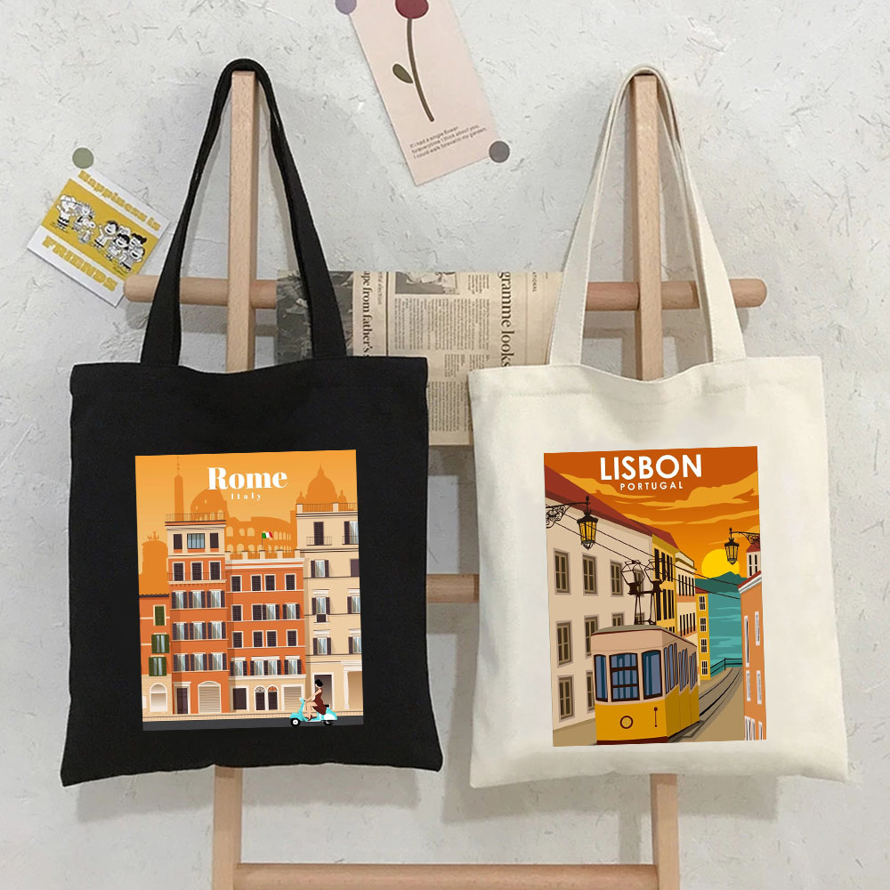 女の子のためのエレガントなキャンバスハンドバッグ,新しいコレ - Women Bags In Dubai のレビューと価格