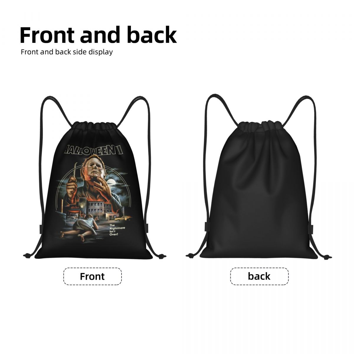 カスタムマイケルマイヤーズハロウィンホラー映画巾着バッグ女性 - Women Bags Myer のレビューと価格