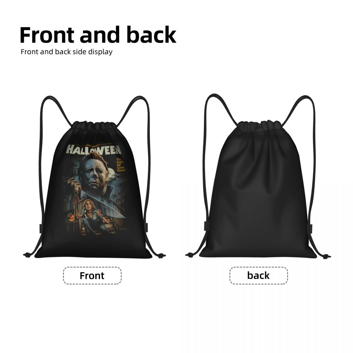 ハロウィンマイケルマイヤーズ巾着バッグ男性女性ポータブルジム - Women Bags Myer のレビューと価格
