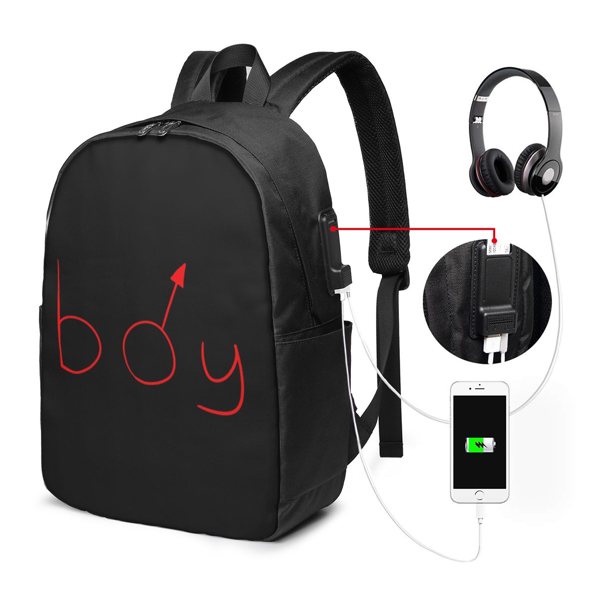 Boymoder 帽子とシャツバックパック旅行ノートブックバ - Women Bags For Travel のレビューと価格