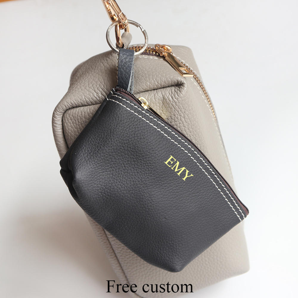女性用牛革ジッパー式コインポーチ,小さなキーホルダー財布,本 - Women Bags Zip のレビューと価格