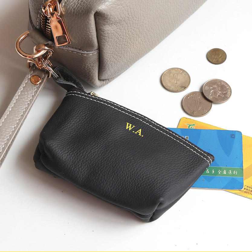 女性用牛革ジッパー式コインポーチ,小さなキーホルダー財布,本 - Women Bags Zip のレビューと価格